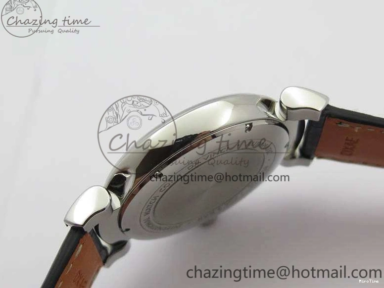 MIROTIME 0201 Da Vinci IW356601 SS TW 1:1 Best Edition Blue Dial On Black Leather Strap A Durable 7239